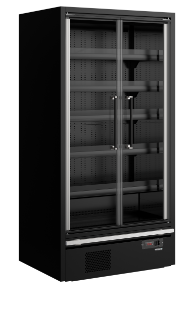 Galaxy+ GP10FGD Black Multideck With Doors