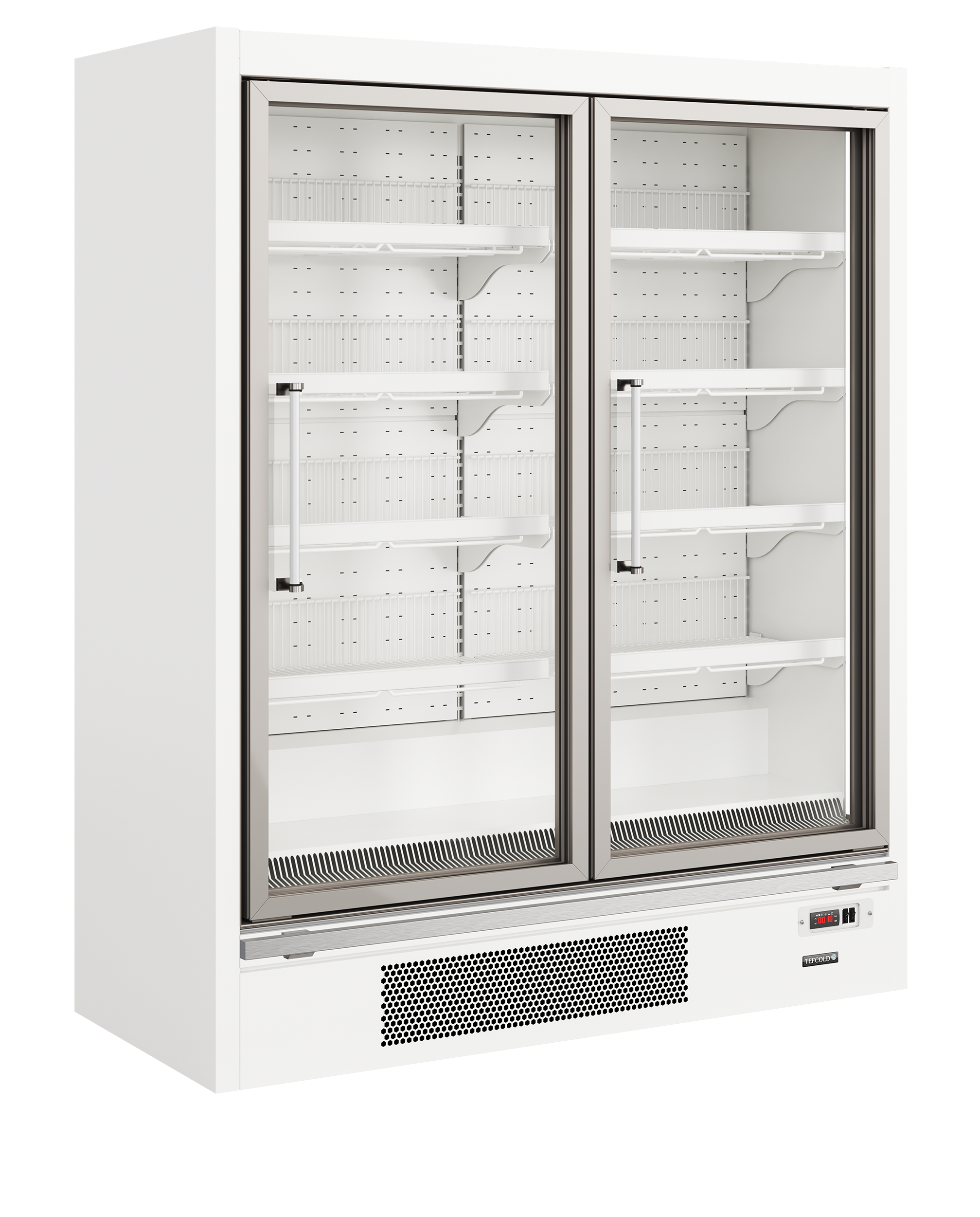 Galaxy+ GPF2D White Glass Door Freezer