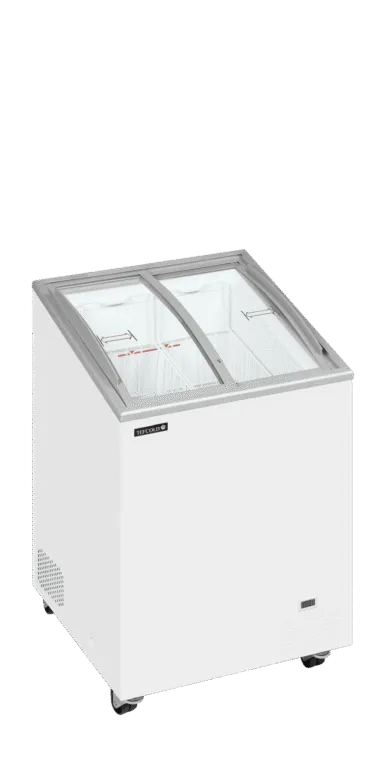 IC101SCEB Sliding Curved Glass Lid Chest Freezer