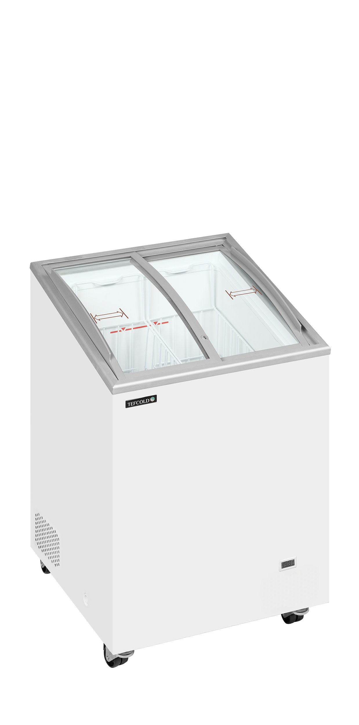 IC101SCEB Sliding Curved Glass Lid Chest Freezer