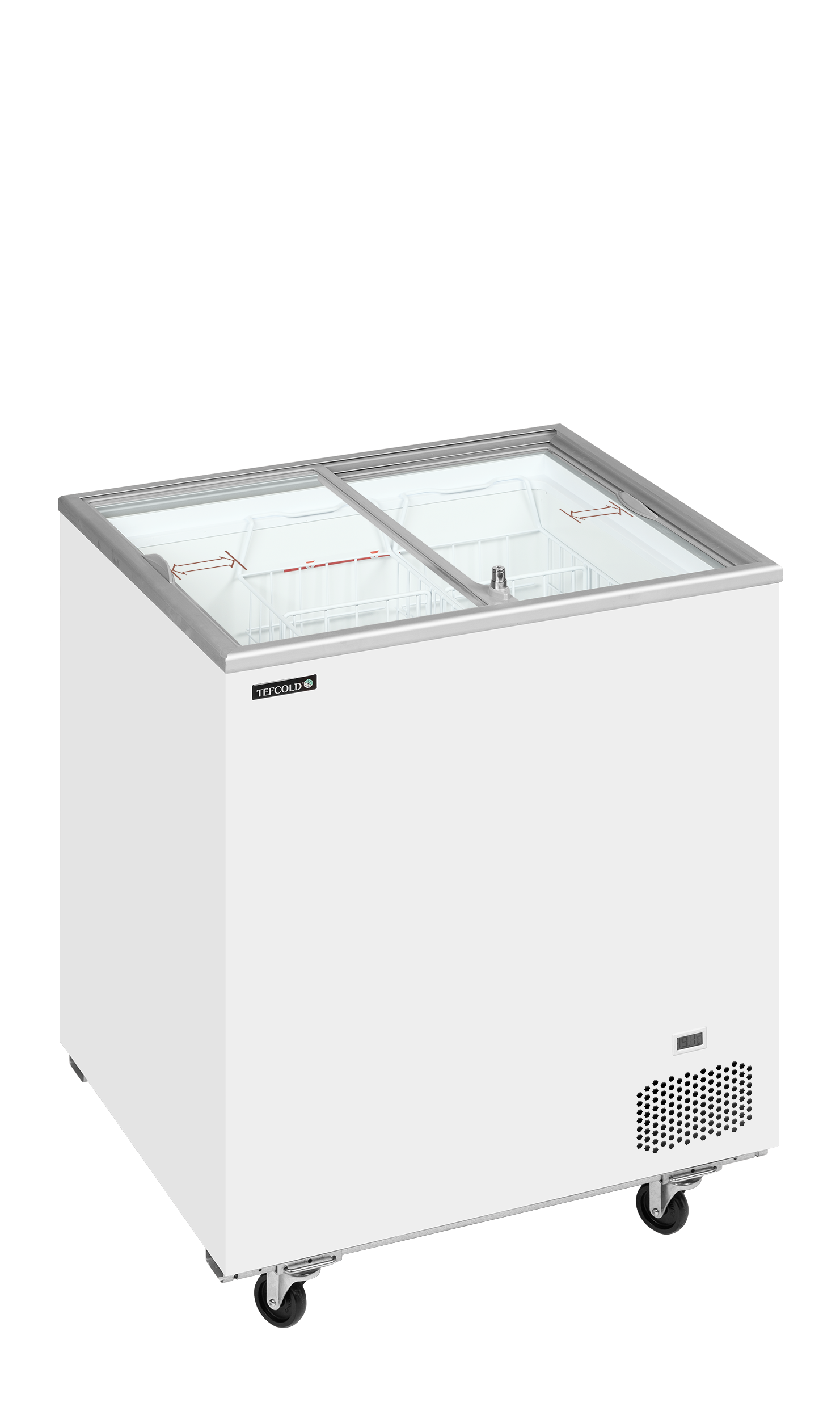 IC201SC Sliding Flat Glass Lid Chest Freezer