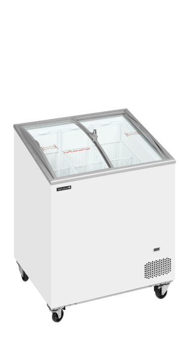IC201SCEB Sliding Curved Glass Lid Chest Freezer