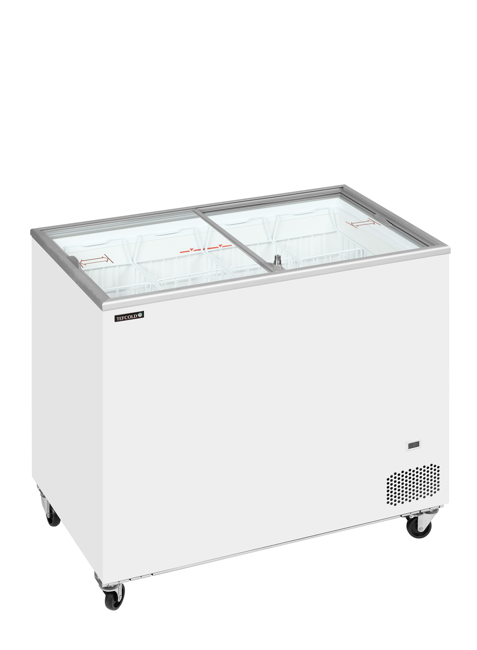 IC301SC Sliding Flat Glass Lid Chest Freezer
