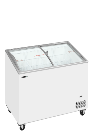 IC301SCEB Sliding Curved Glass Lid Chest Freezer