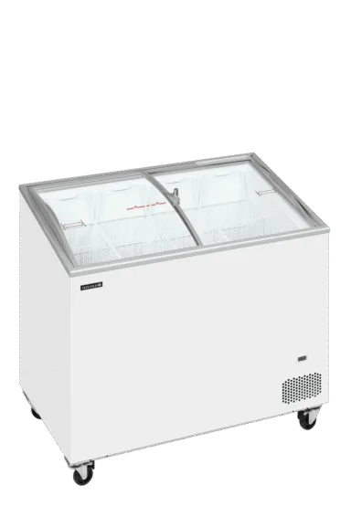 IC301SCEB Sliding Curved Glass Lid Chest Freezer