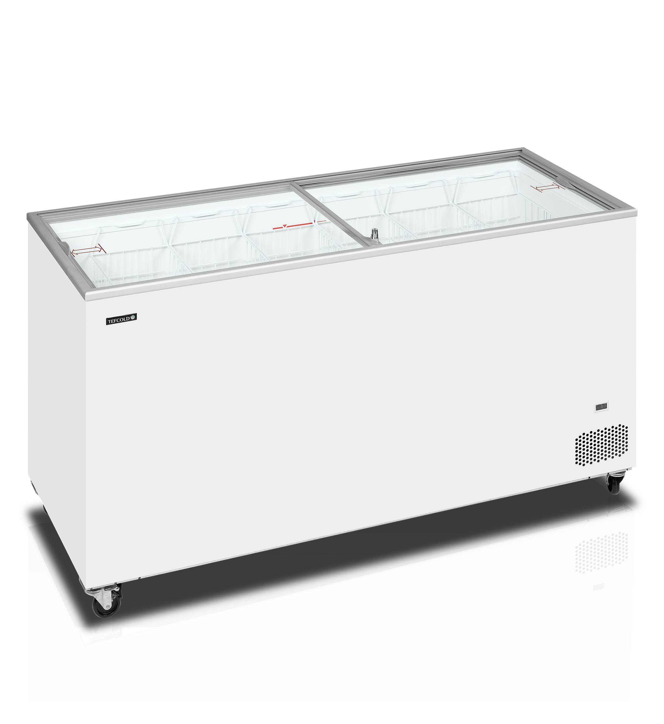 IC501SC Sliding Flat Glass Lid Chest Freezer