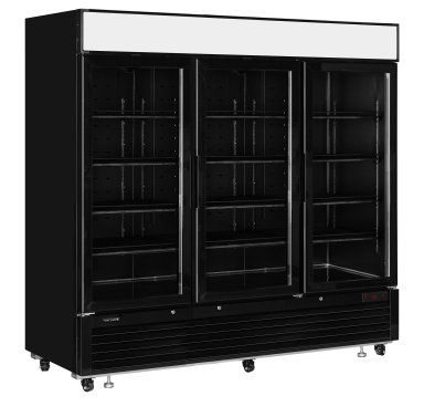 LGF7500 Black Glass Door Display Freezer
