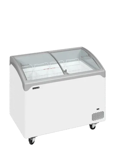 NIC301SCEB Sliding Curved Glass Lid Chest Freezer