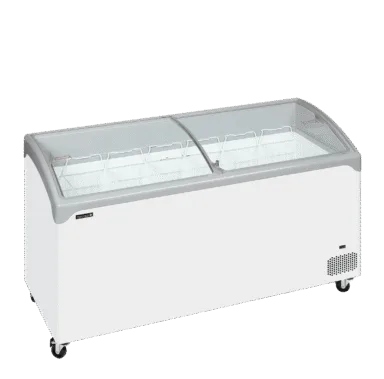 NIC501SCEB Sliding Curved Glass Lid Chest Freezer
