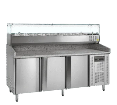PT1300 + GVC38-200 Pizza Table with Topping unit