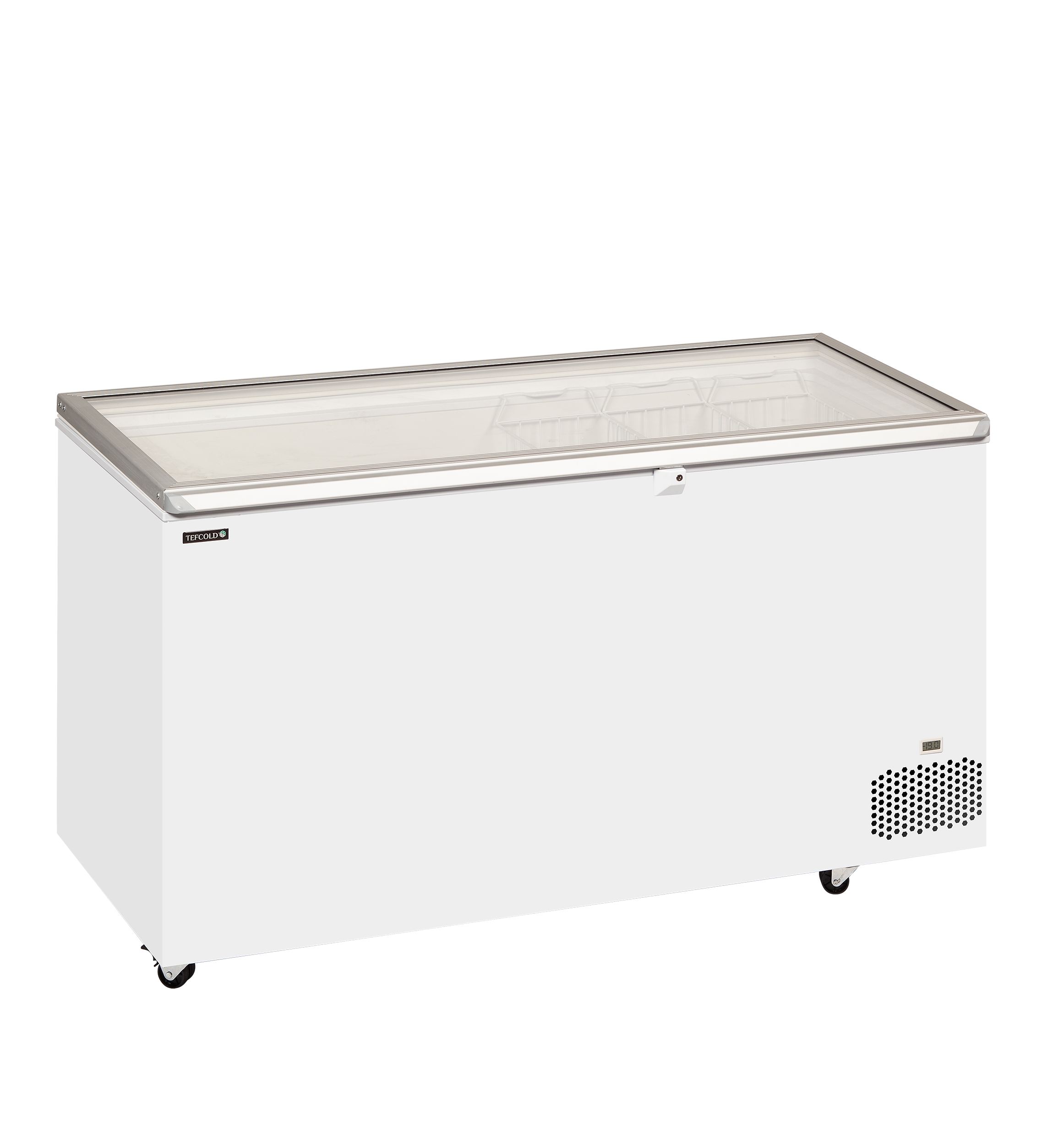 ST401 Hinged Glass Lid Chest Freezer