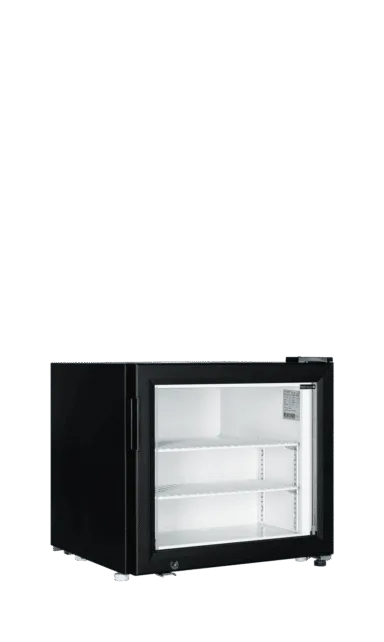 UF50G Black Glass Door Display Freezer
