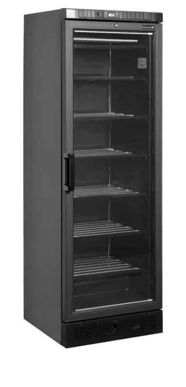 UFSC371G Black Glass Door Display Freezer