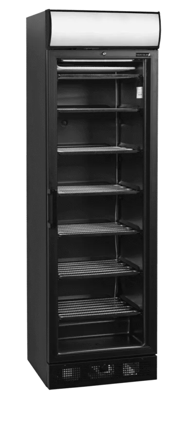 UFSC371GCP Black Glass Door Freezer