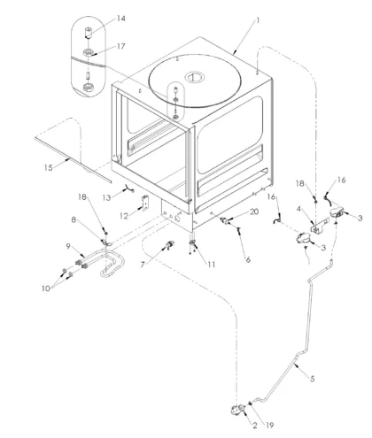 Classeq Cabinet Assembly - C400WS (90001657-C) Drawing image