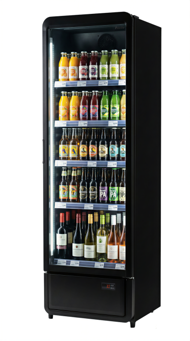 Prodis XDA600-P-K-LE Black Single Door Tall Display Fridge
