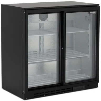 Blizzard BAR2SL Double Sliding Door Under Counter Bottle Cooler