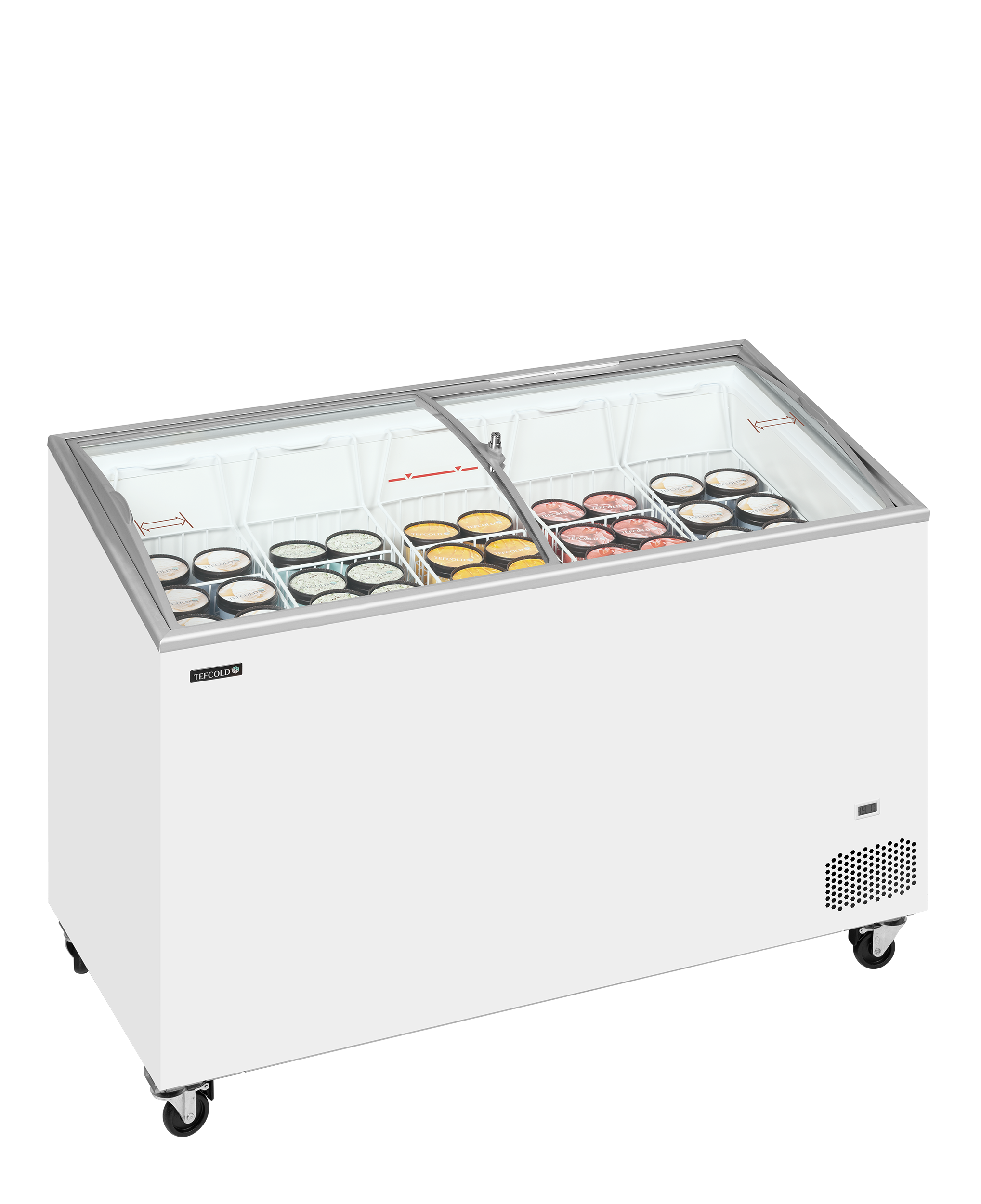 IC402SCEB Sliding Curved Glass Lid Chest Freezer - Image 2