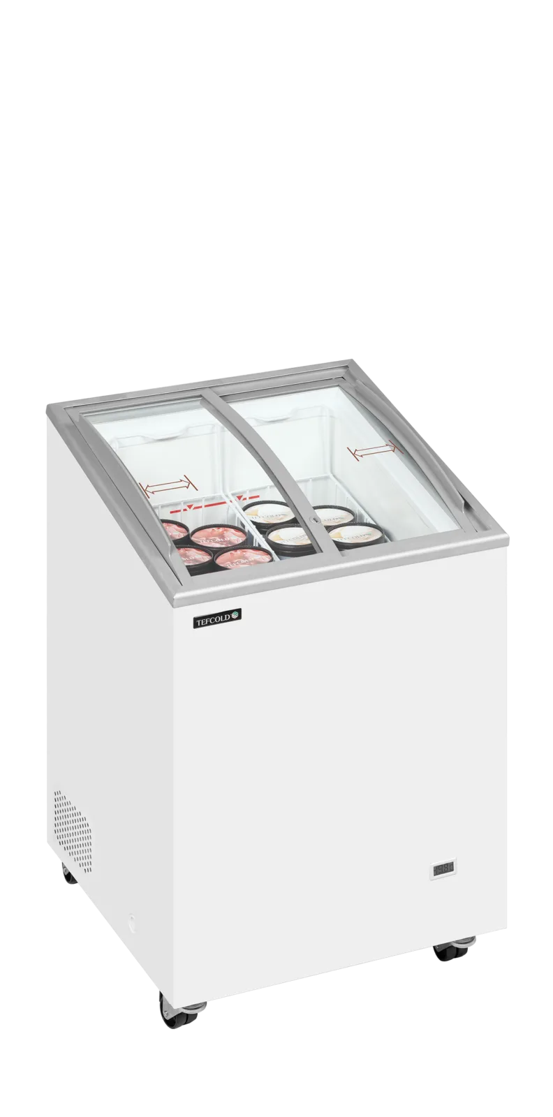 IC102SCEB Sliding Curved Glass Lid Chest Freezer - Image 2