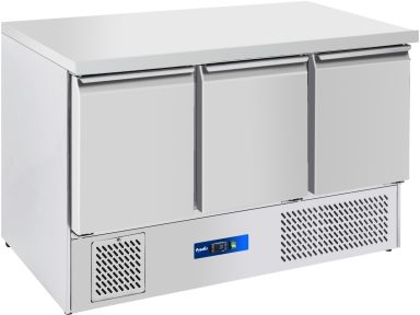 Prodis EC-3SS 3 Door Compact Saladette Counter, Flat Top
