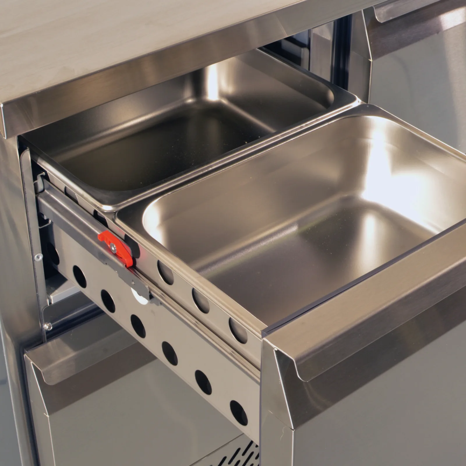 Prodis EC-4DSS 4 Drawer Compact Saladette Counter, Flat Top - Image 3