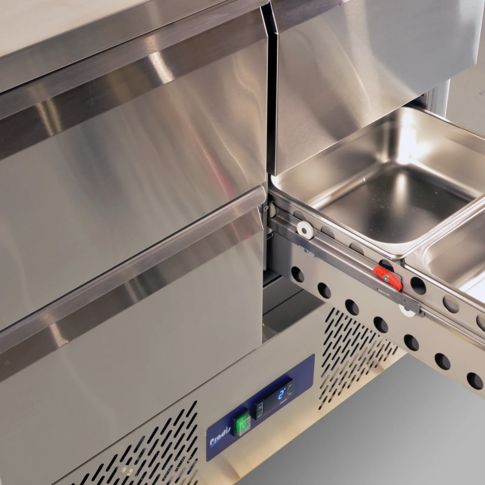 Prodis EC-4DSS 4 Drawer Compact Saladette Counter, Flat Top - Image 2