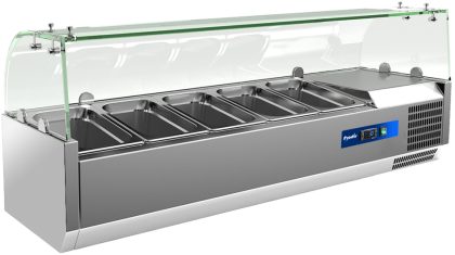 Prodis EC-T18G, 1800mm 8 x 1/3GN Topping Unit With Curved Glass Top