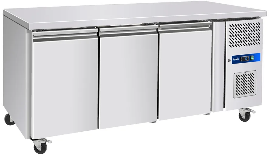 Prodis GRN-C3F Professional Three Door Stainless Steel Counter Freezer