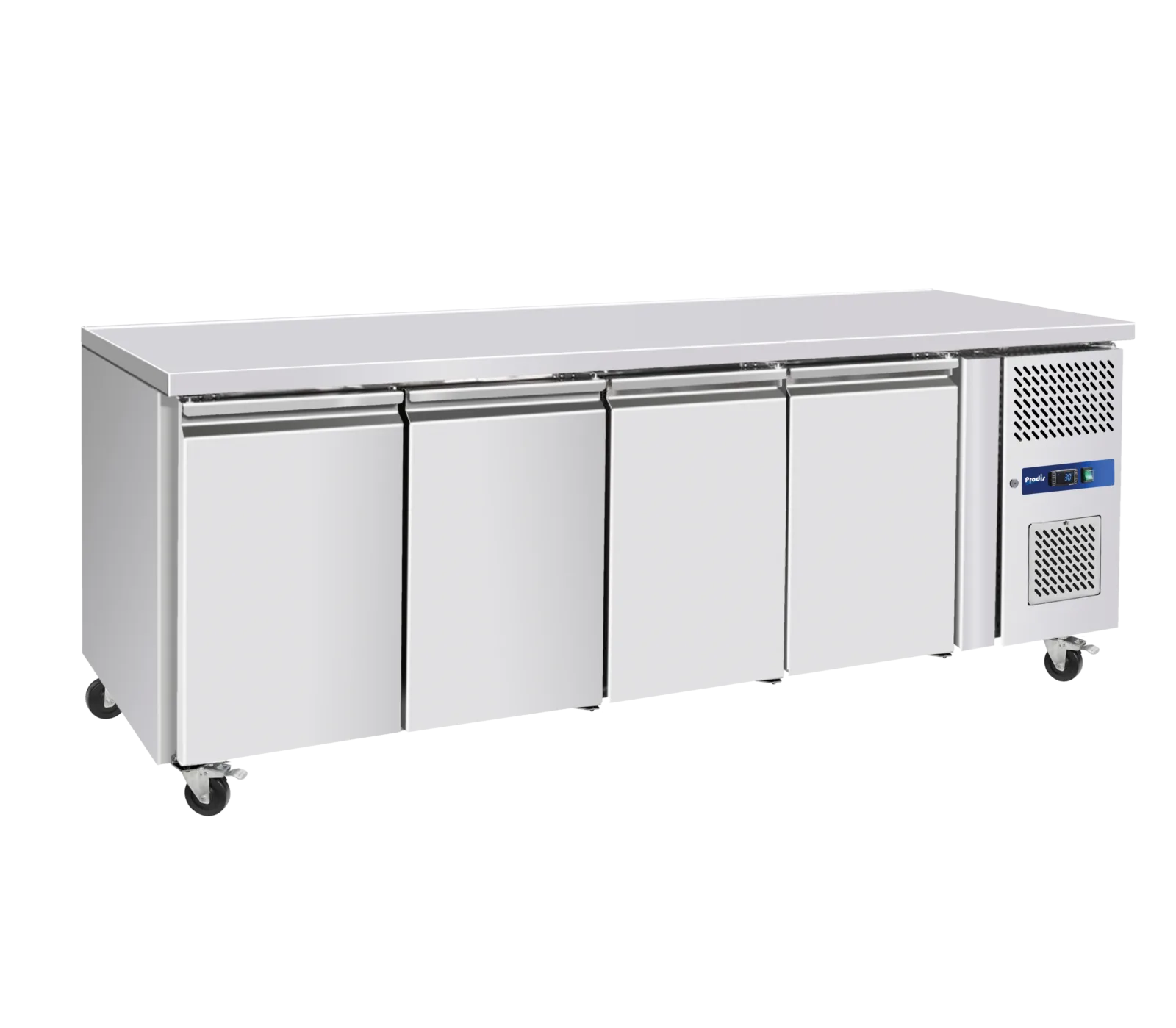 Prodis GRN-C4R Professional Four Door Stainless Steel Counter Fridge