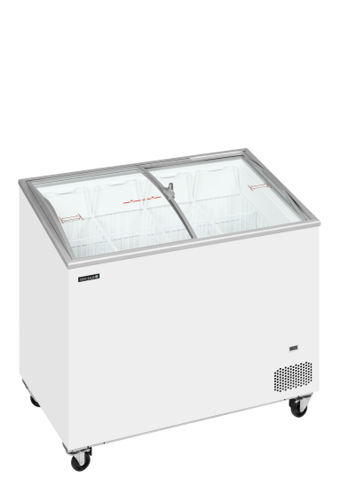IC302SCEB Sliding Curved Glass Lid Chest Freezer