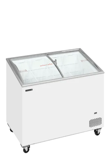 IC302SCEB Sliding Curved Glass Lid Chest Freezer