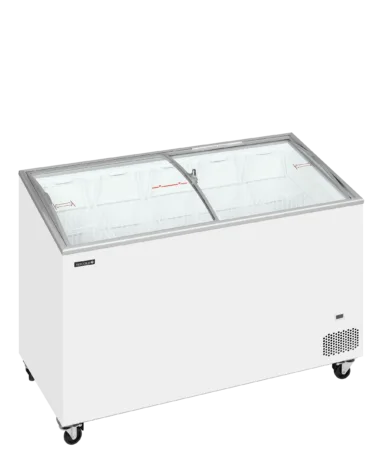 IC402SCEB Sliding Curved Glass Lid Chest Freezer