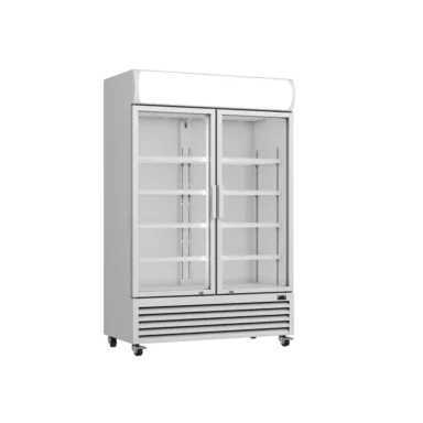 Prodis XD1201 White Double Door Tall Shop Display Fridge