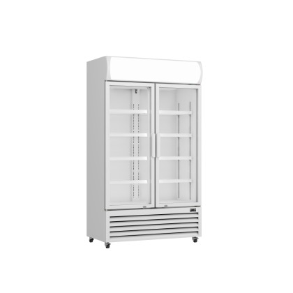 Prodis XD701 White Double Door Tall Shop Display Fridge