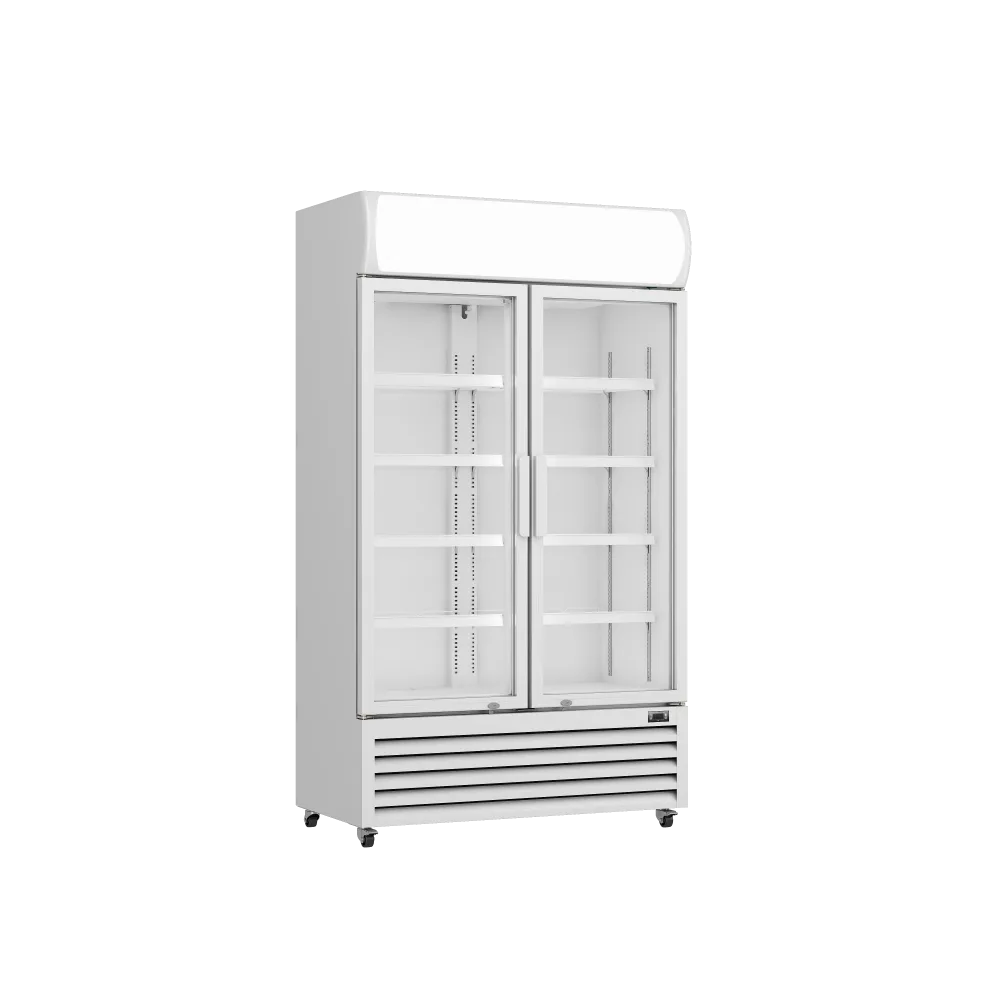 Prodis XD701 White Double Door Tall Shop Display Fridge