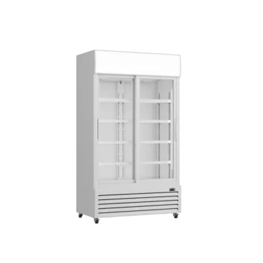 Prodis XD701S White Double Sliding Door Tall Shop Display Fridge
