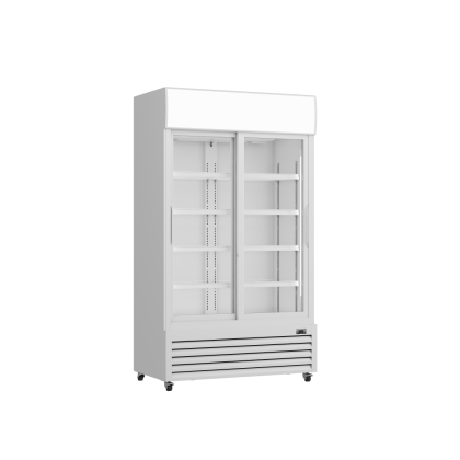 Prodis XD701S White Double Sliding Door Tall Shop Display Fridge