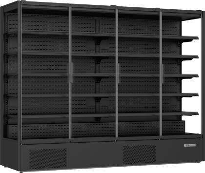 Prodis XMD2500-P-FGD-K Panoramic Frameless Glass Door Multideck - Black