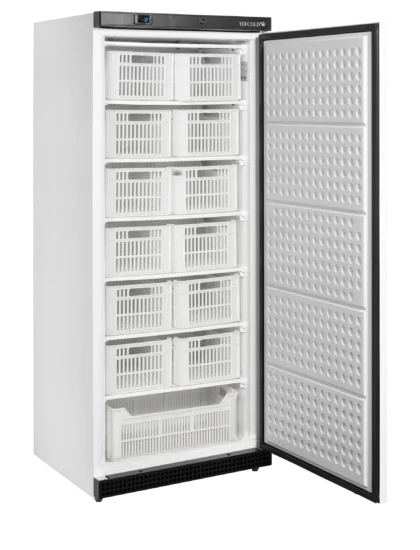 Tefcold UF600 with Baskets image showing door fully open