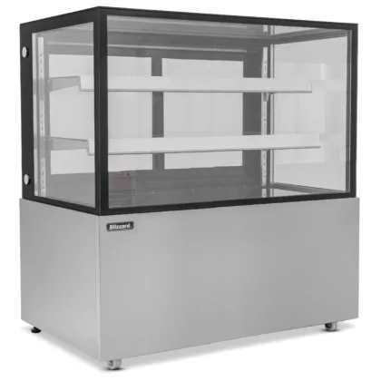 1.5m Double Tier Heated Flat Glass Display Unit