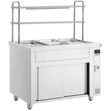1800mm Wet Well Bain Marie With Ambient Cupboard & Double Gantry