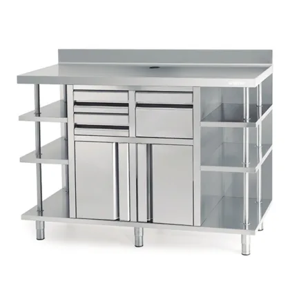 2452mm Wide Back Bar Coffee Storage Unit