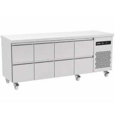 583L Eight Drawer Gastronorm Counter Refrigerator