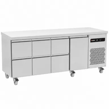 583L Six Drawer Single Door Gastronorm Counter Refrigerator