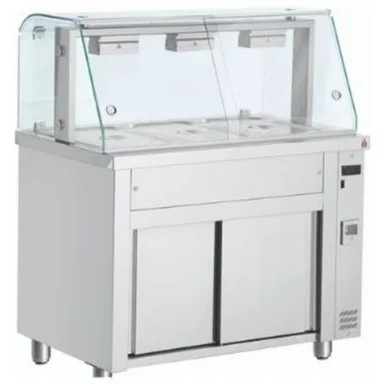 Bain Marie With Glass Canopy 3x GN1/1