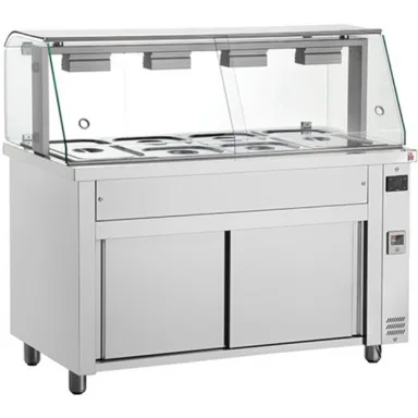 Bain Marie With Glass Canopy 4x GN1/1