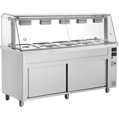 Bain Marie With Glass Canopy 5x GN1/1