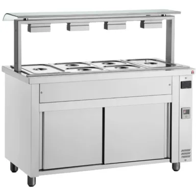 Bain Marie With Sneeze Guard 4x GN1/1