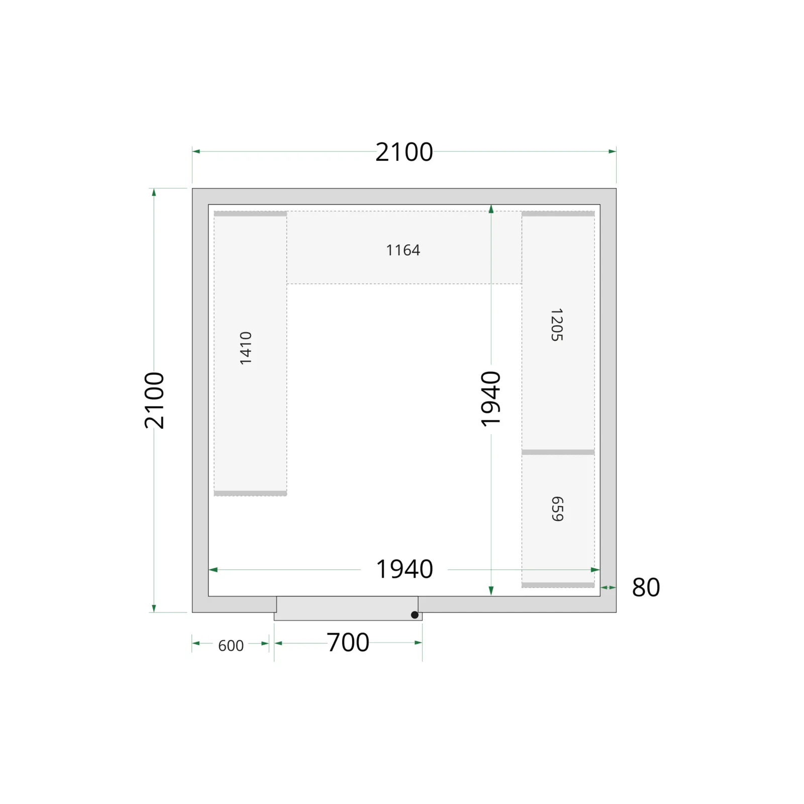 Cold Room 210x210x220 Cold Room Panels - Image 5