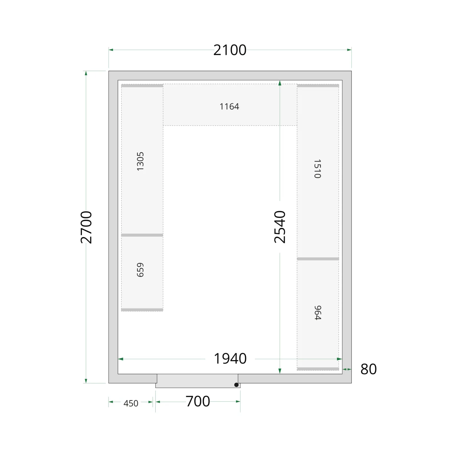 Cold Room 210x270x220 Cold Room Panels - Image 4